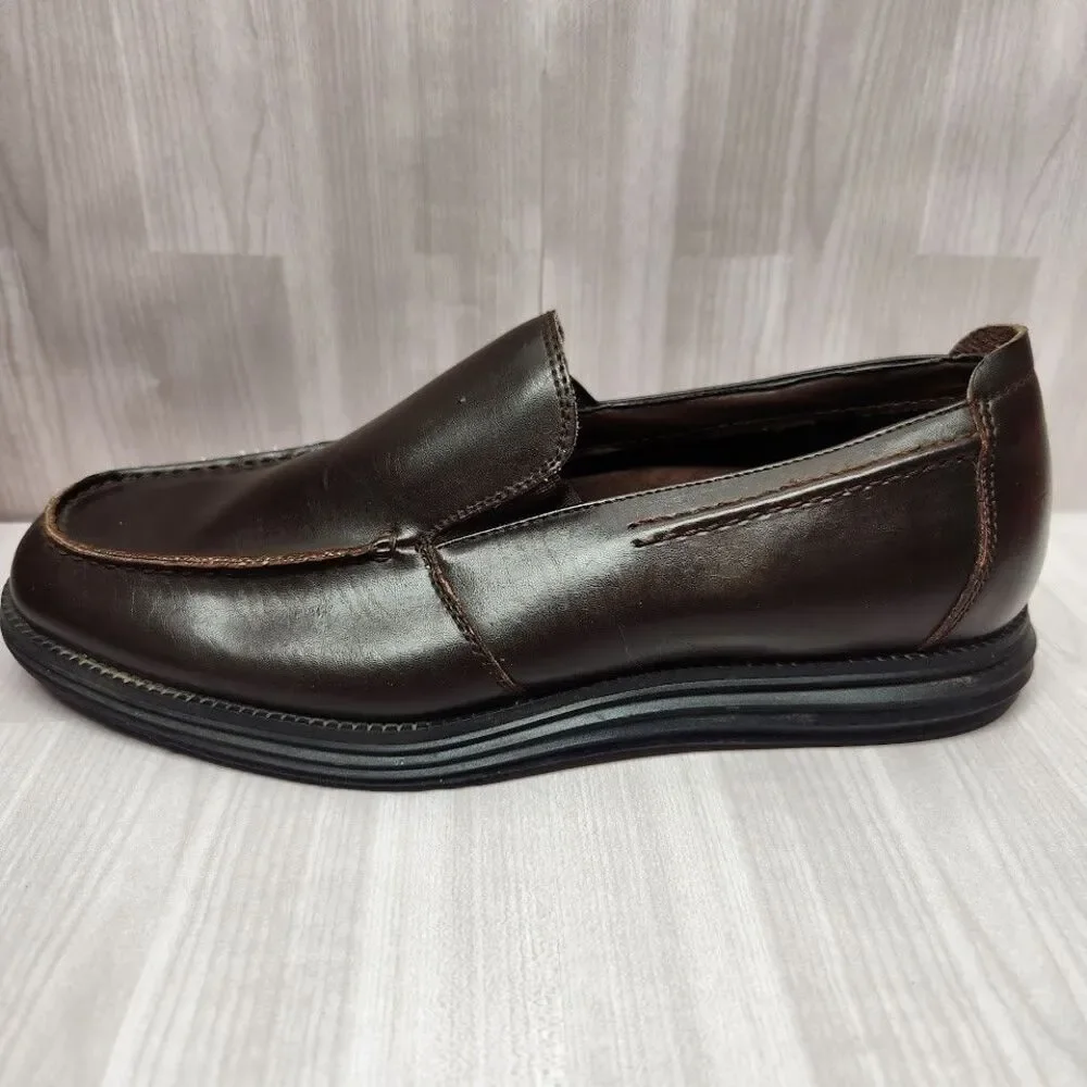 Deer Stag Andrew Mens Casual Loafers Dress Shoes Brown Size 9.5 Leather